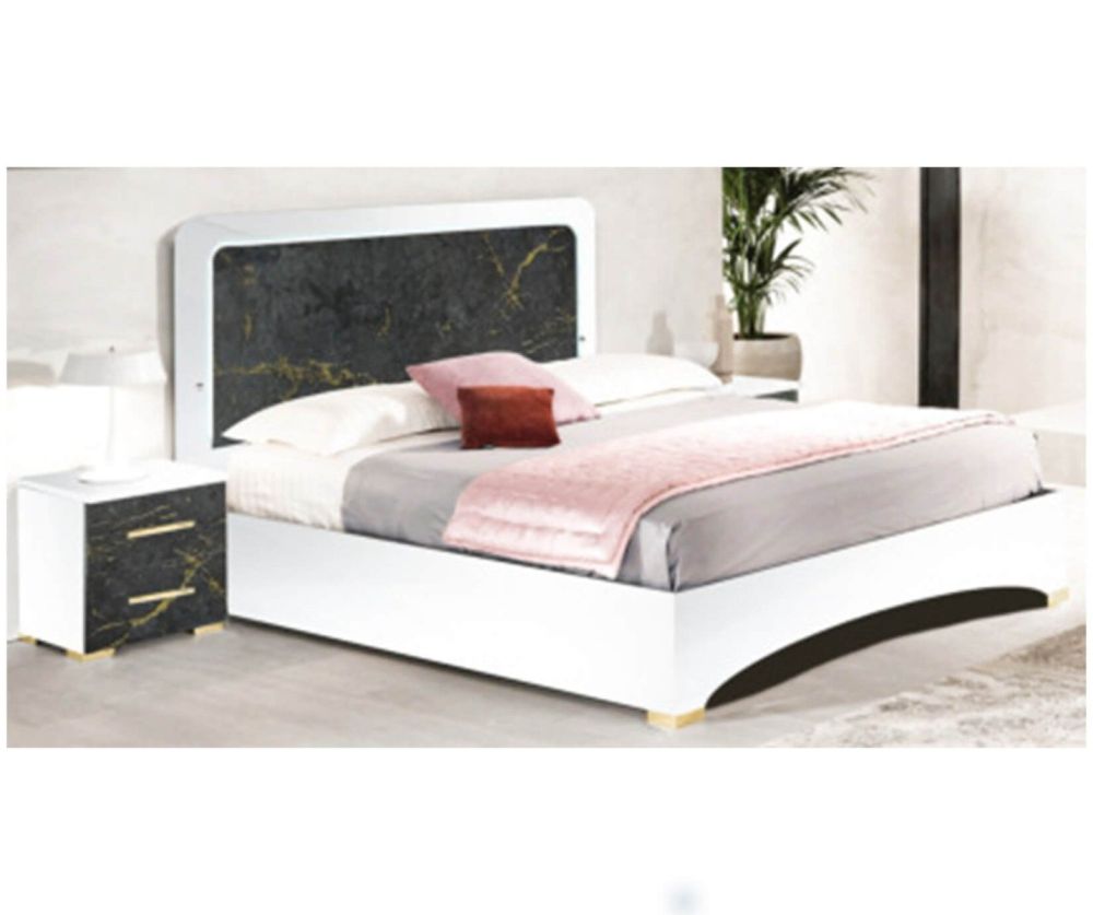 Ben Company Dalia Dark Grey Italian Bedroom Set with 6 Door Wardrobe