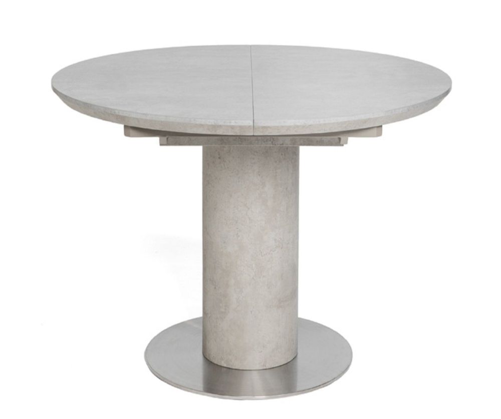 Furniture Link Delta Melamine Concrete Round Extending Dining Table