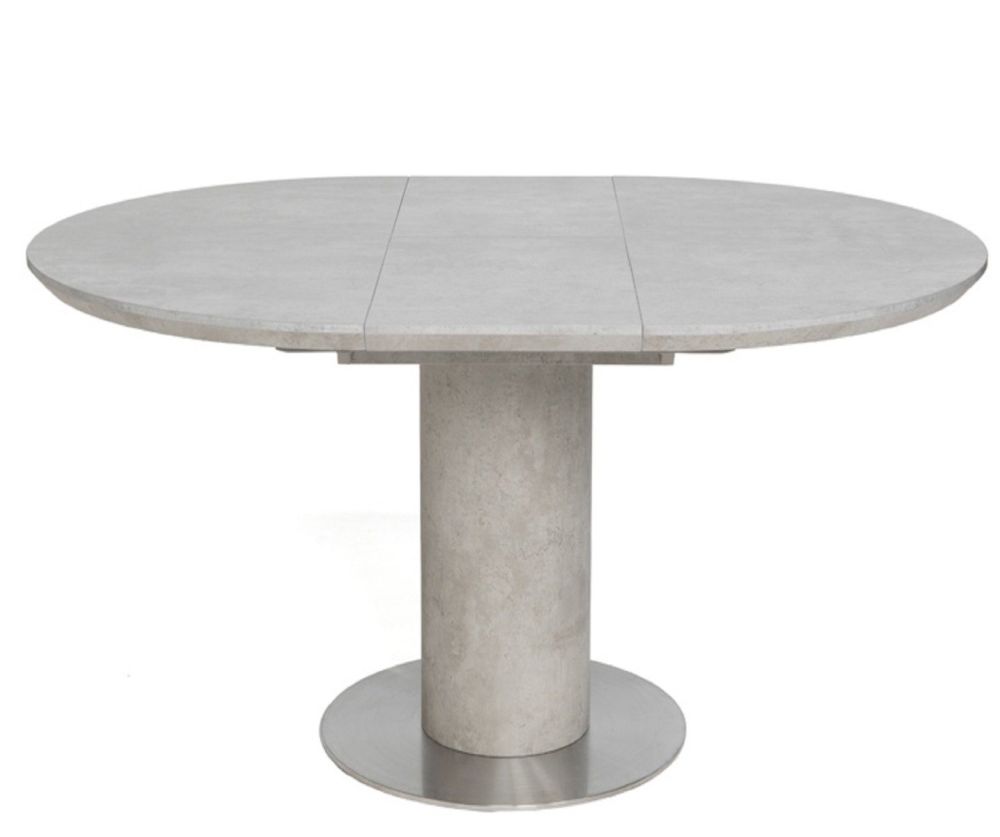 Furniture Link Delta Melamine Concrete Round Extending Dining Table