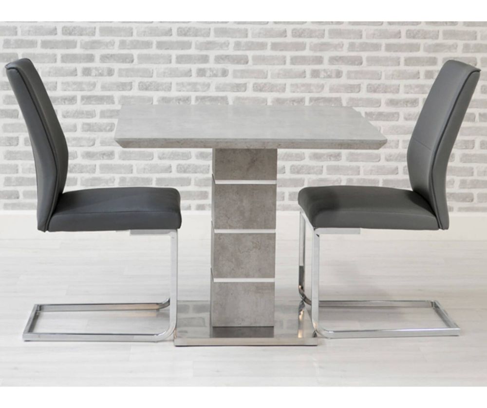 Furniture Link Delta Melamine Concrete Square Dining Table