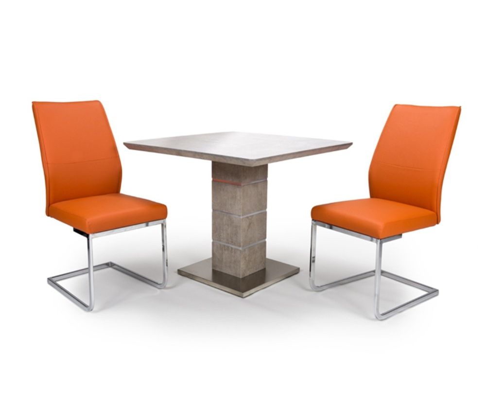 Furniture Link Delta Melamine Concrete Square Dining Table