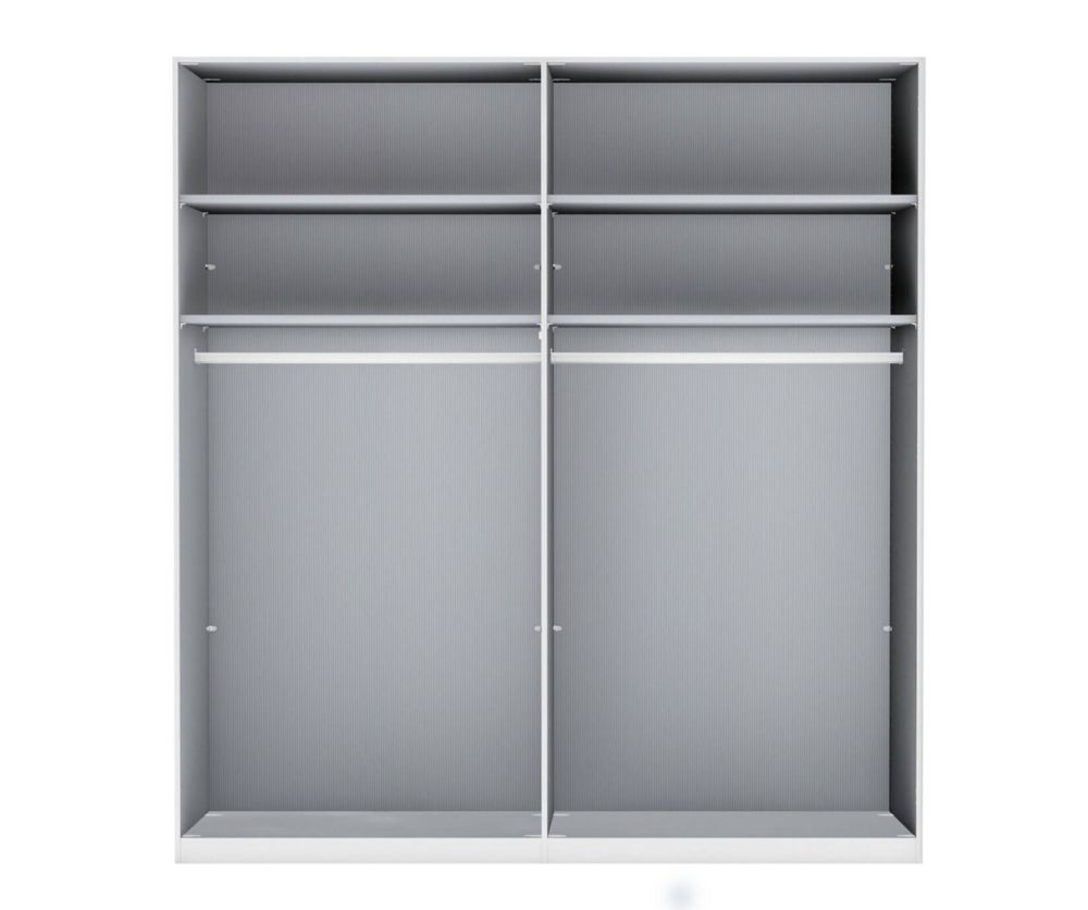 Wiemann Denver Crystal Mirror Hinged Door Wardrobe with Carcase Decking