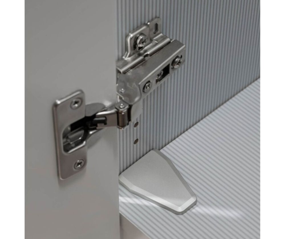 Wiemann Denver White Glass Hinged Door Wardrobe with Carcase Decking