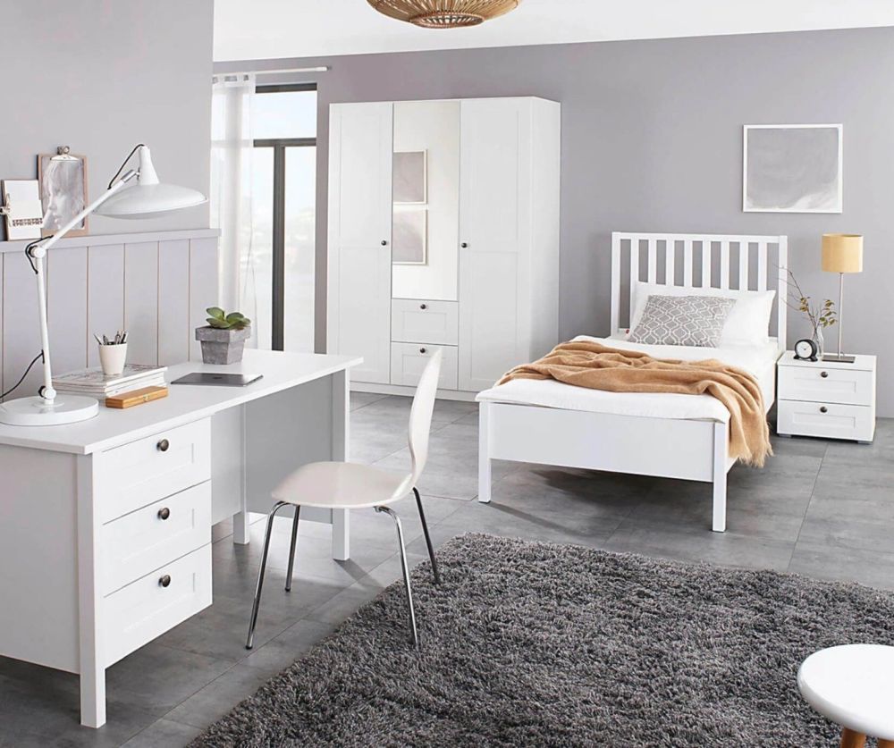 Rauch Orange HomeOffice Alpine White Office Desk with 3 Drawer