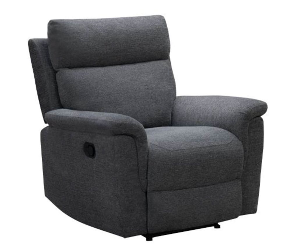 Furniture Link Detroit Grey Fabric Power Recliner Armchair