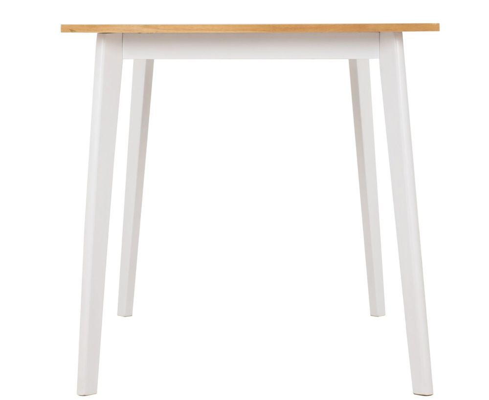 Seconique Furniture Balfour White And Oak And Grey Fabric Dining Set