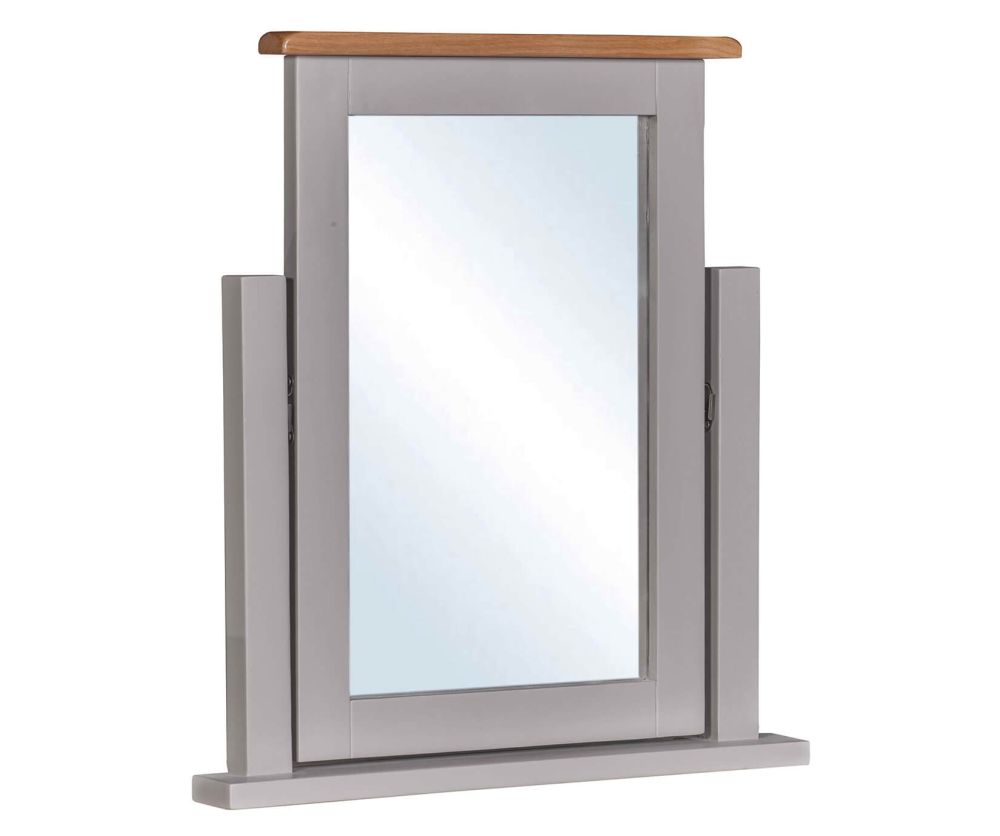 Homestyle GB Diamond Painted Oak Dressing Table Mirror