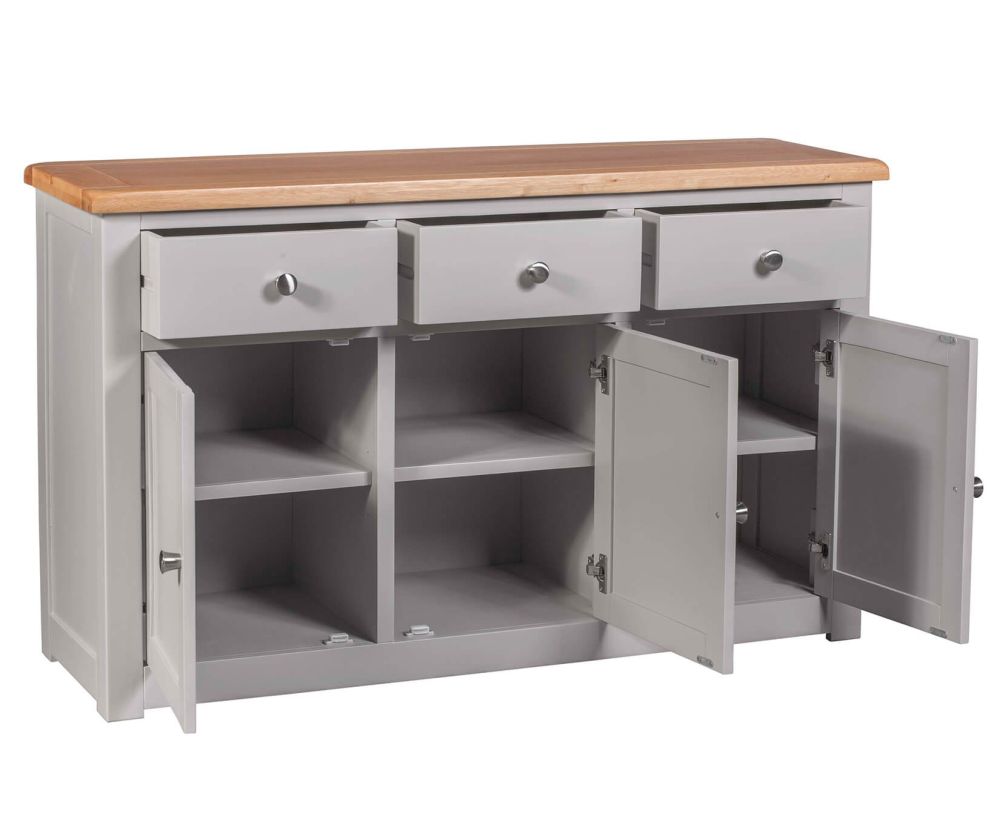 Homestyle GB Diamond Painted Oak Large Sideboard