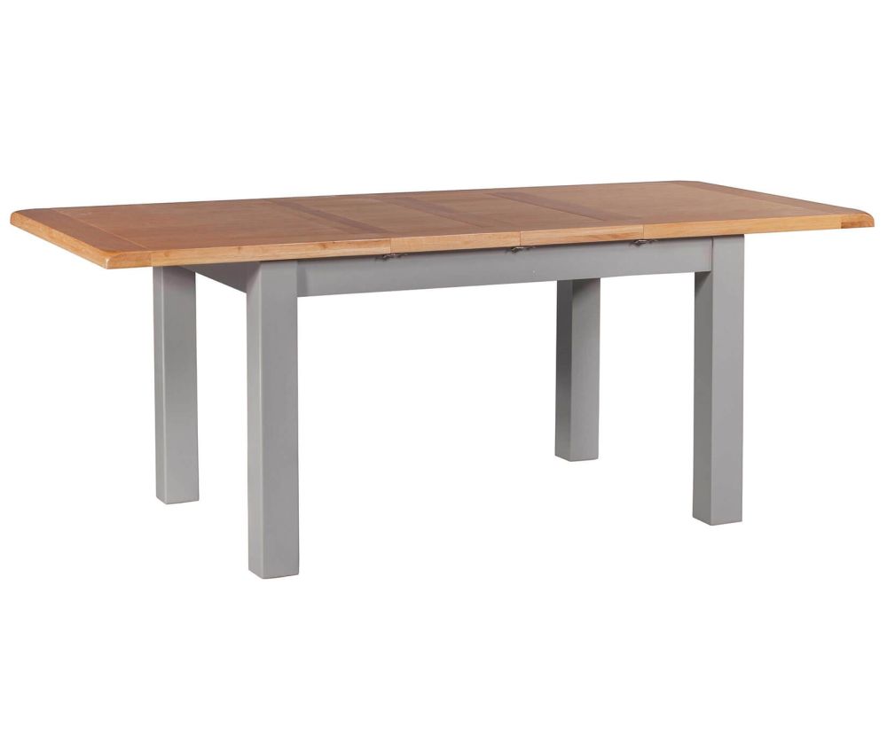 Homestyle GB Diamond Painted Oak Medium Extending Dining Table