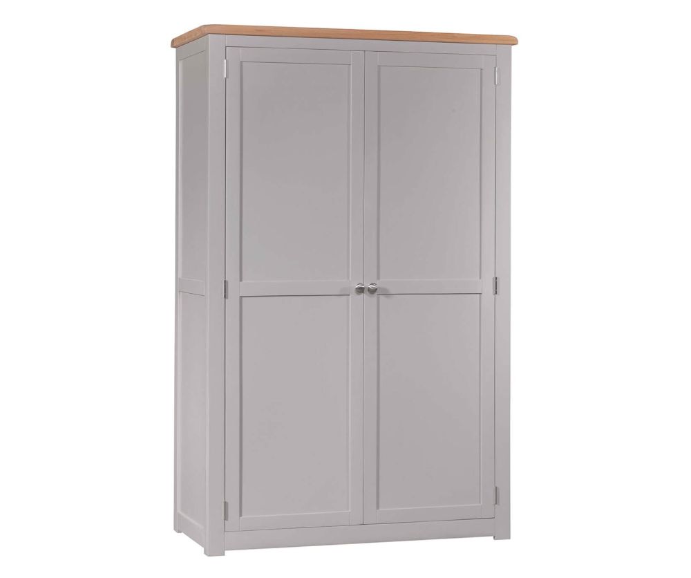 Homestyle GB Diamond Painted Oak Ladies 2 Door Wardrobe