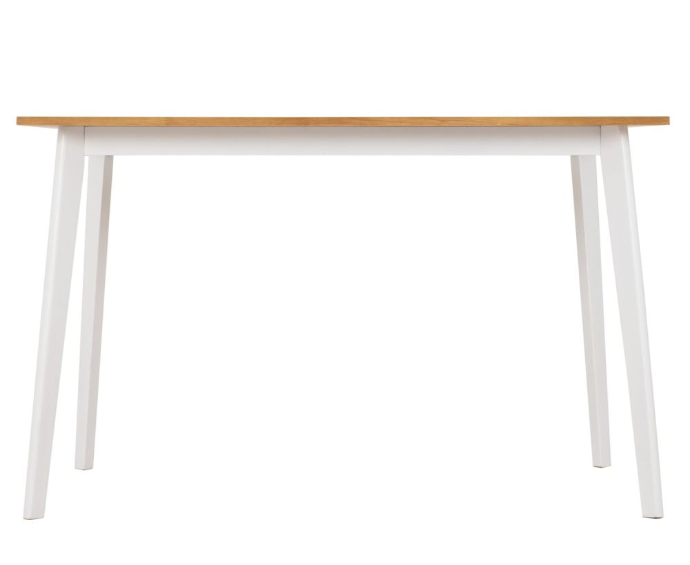Seconique Furniture Balfour White And Oak And Grey Fabric Dining Set