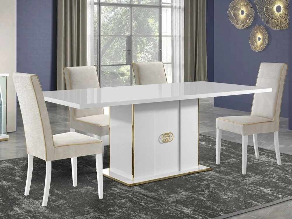 H2O Design Vogue White Italian Dining Chair in Pair