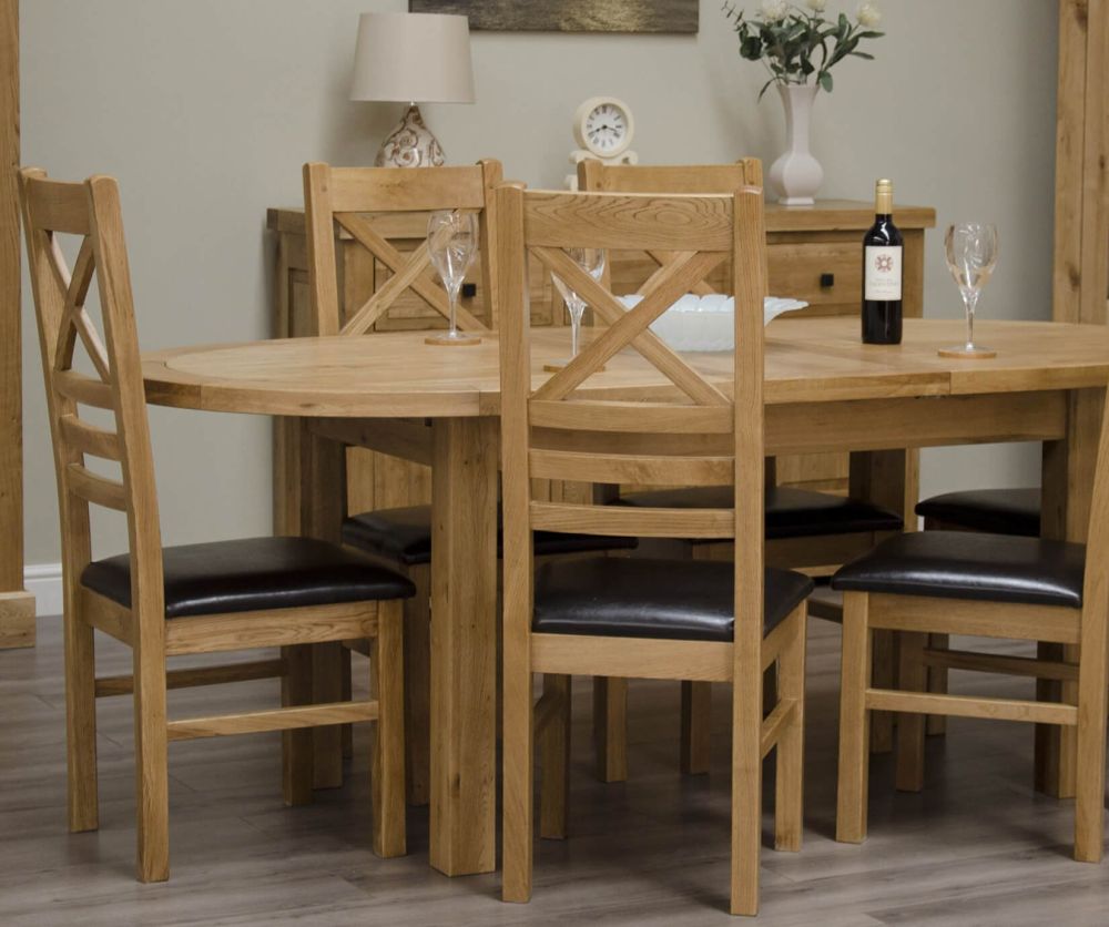 Homestyle GB Deluxe Oval Extending Dining Table