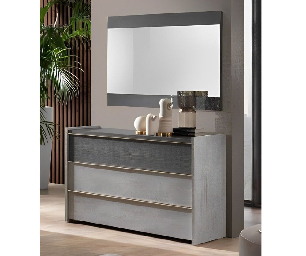 H2O Design Sole Grey Italian Dresser Mirror