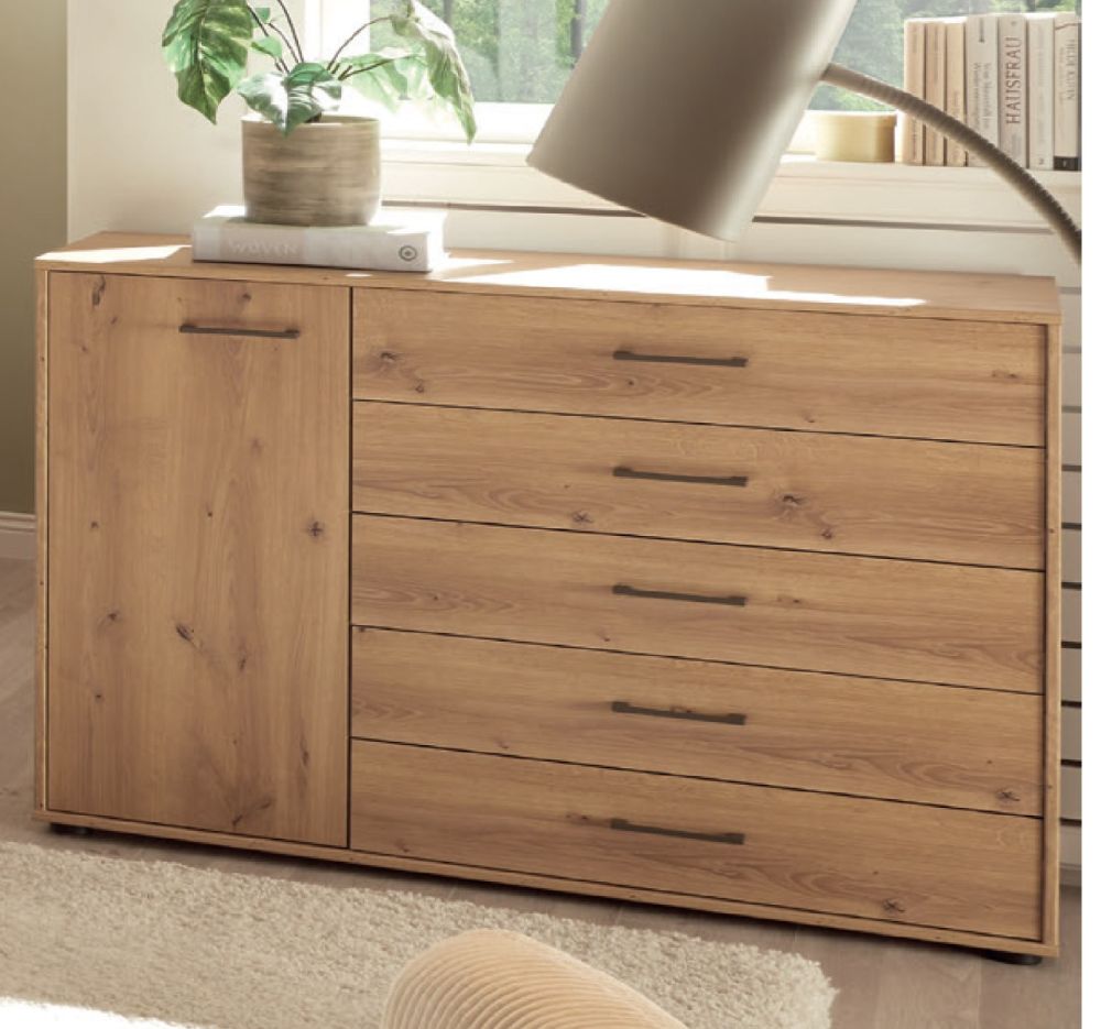 Wiemann Genf 1 Door 5 Drawer Combi Dresser