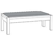 Wiemann Bari Champagne Faux Leather Dressing Bench