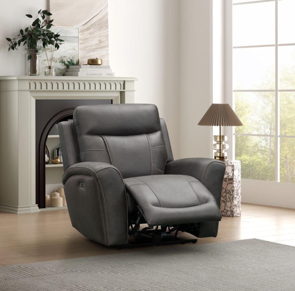 Nico Dark Grey Fabric Power Recliner 3+2+1 Sofa Set