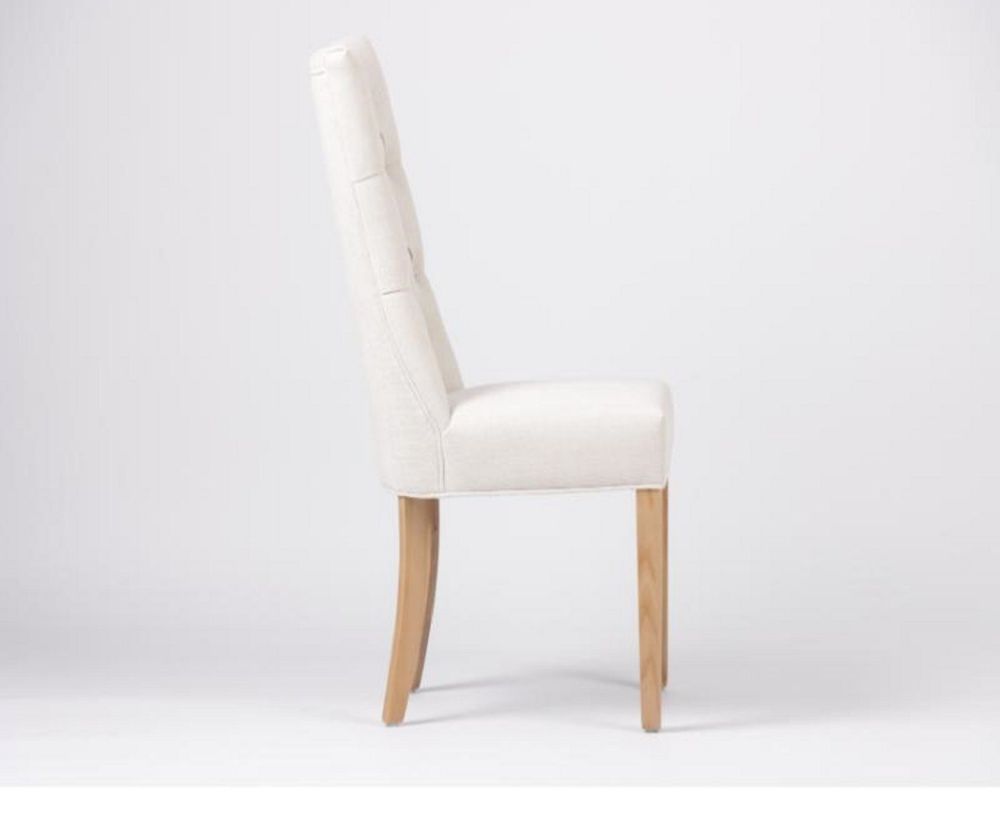 Furniture Link Eaton Linen Dining Chair in Pair