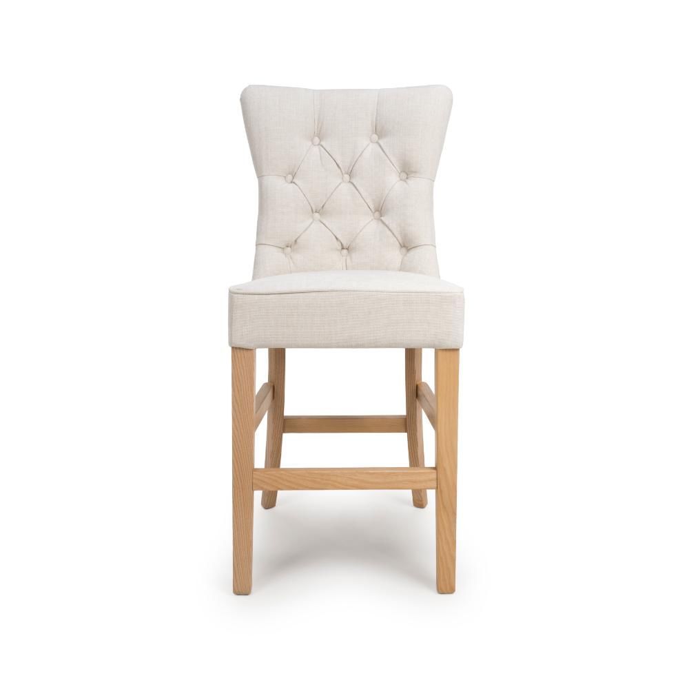 Furniture Link Eaton Linen Counter Dining Chair in Pair
