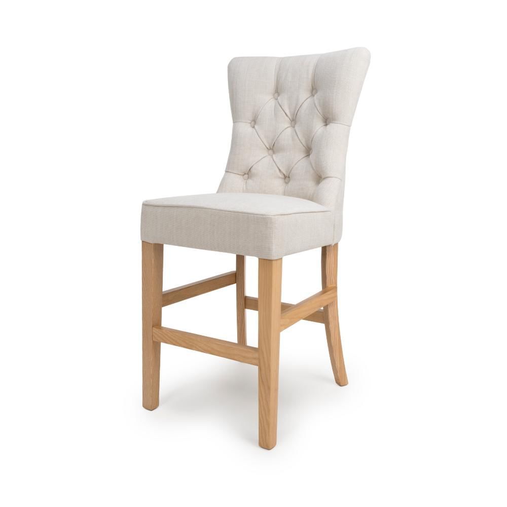 Furniture Link Eaton Linen Counter Dining Chair in Pair