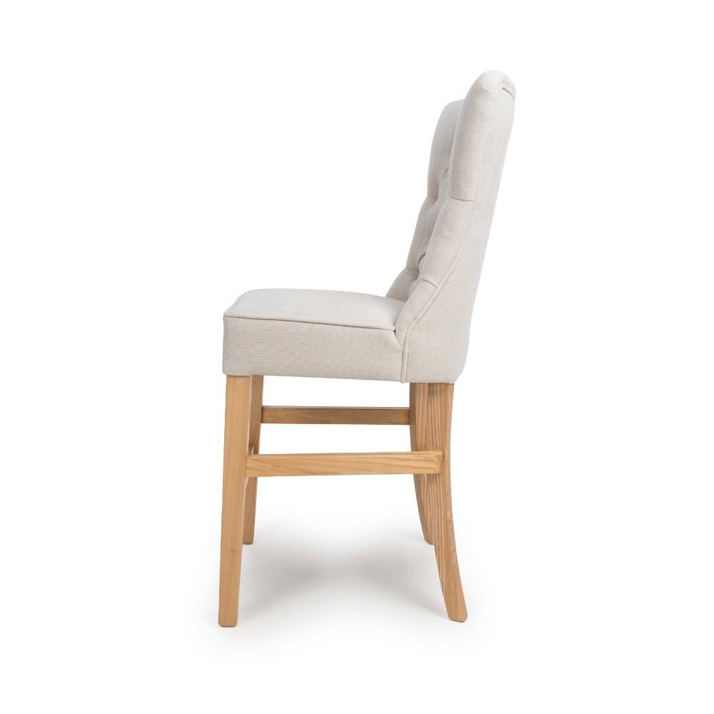 Furniture Link Eaton Linen Counter Dining Chair in Pair