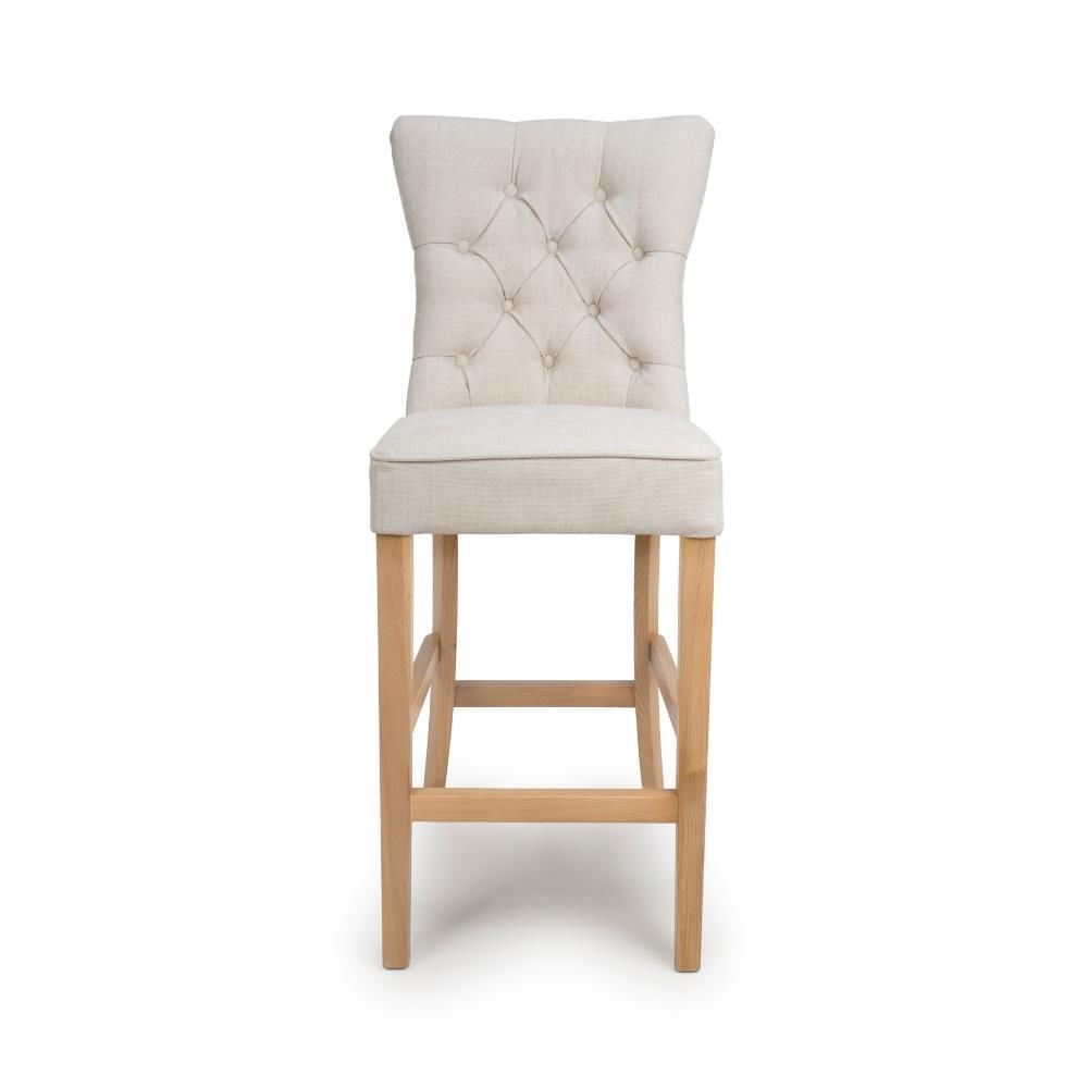 Furniture Link Eaton Linen Bar Chair in Pair