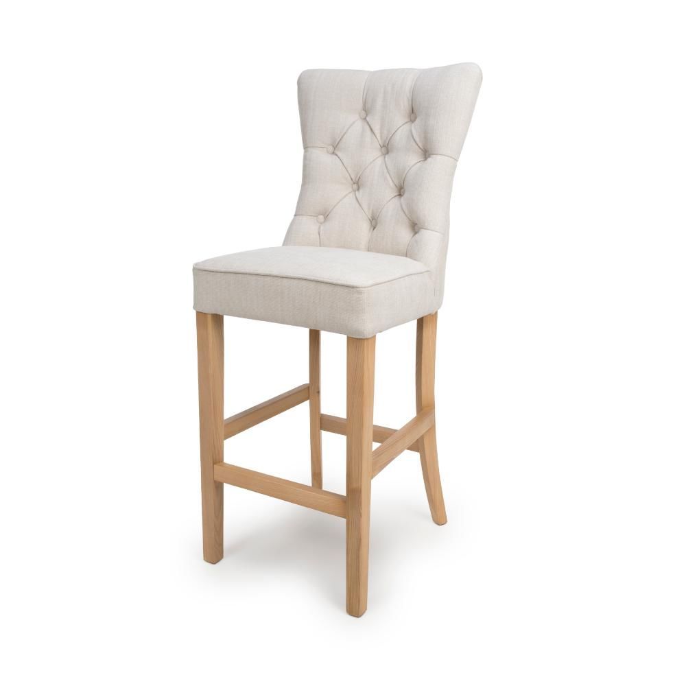 Furniture Link Eaton Linen Bar Chair in Pair