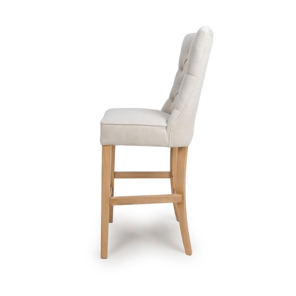 Furniture Link Eaton Linen Bar Chair in Pair