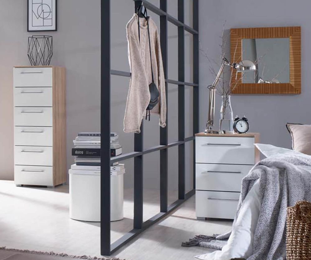 Rauch Ellesse Silk Grey Carcase with Silk Grey Front 6 Drawer Chest
