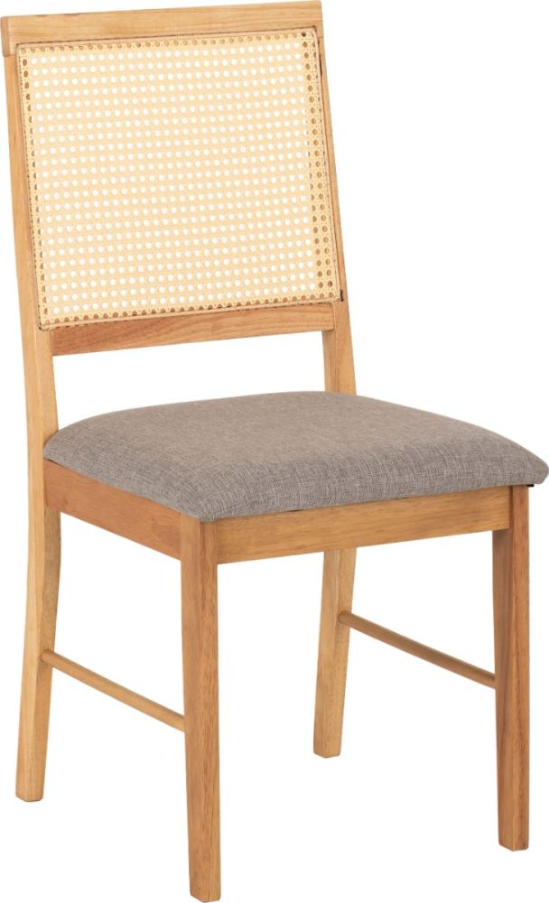 Seconique Furniture Austin and Ellis Oak Effect and grey Fabric Dining Set