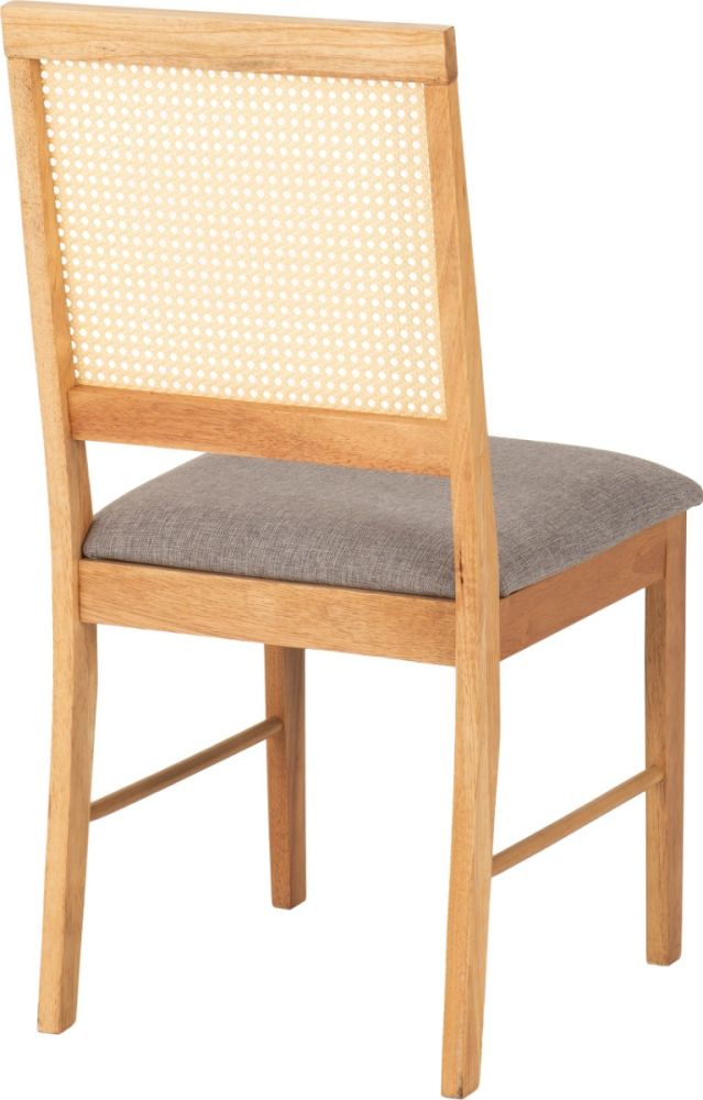 Seconique Furniture Austin and Ellis Oak Effect and grey Fabric Dining Set