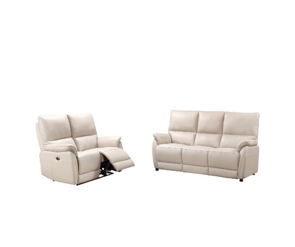 Furniture Link Esprit Chalk Leather 2 Seater Sofa