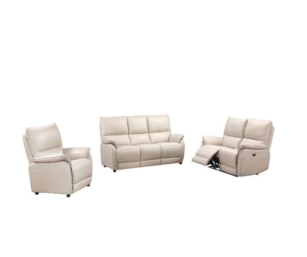 Furniture Link Esprit Chalk Leather 2 Seater Sofa