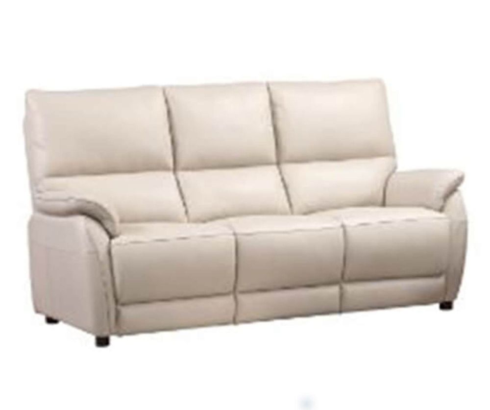 Furniture Link Esprit Chalk Leather 3 Seater Sofa