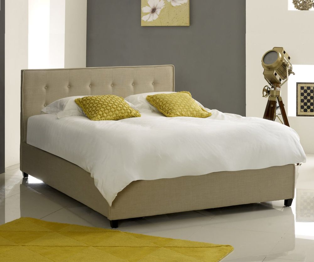 Artisan Stone Fabric Button Bed Frame