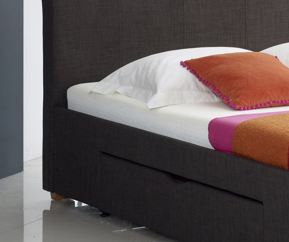Artisan Charcoal Fabric Drawer Bed Frame