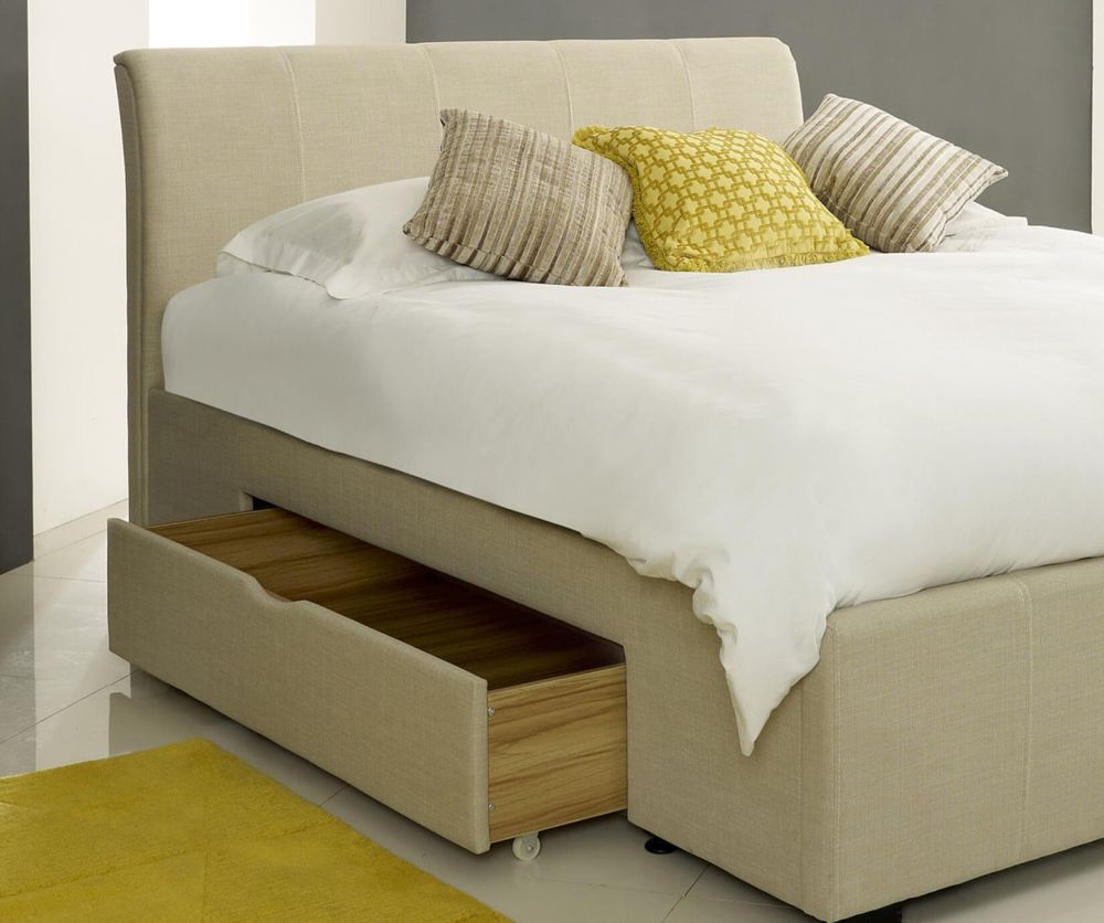 Artisan Stone Fabric Drawer Bed Frame