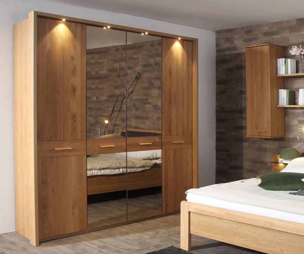 Wiemann Faro Wooden and Mirror Door Wardrobe