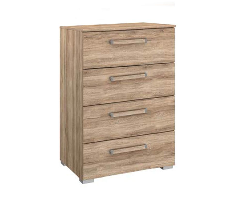 Rauch Filo Alpine White Carcase with Alpine White Front 4 Drawer Chest