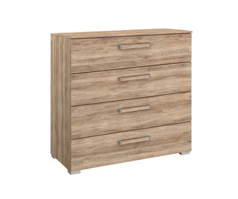 Rauch Filo Silk Grey Carcase with Silk Grey Front Wide 4 Drawer Chest