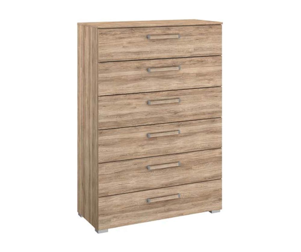 Rauch Filo Graphite Carcase with Graphite Front Wide 6 Drawer Chest