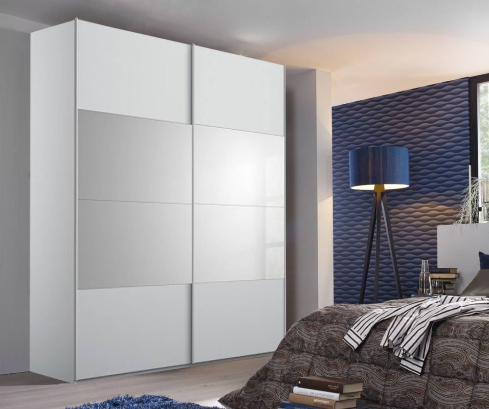Rauch Filo Alpine White Carcase with Alpine White Front 2 Sliding Door Wardrobe