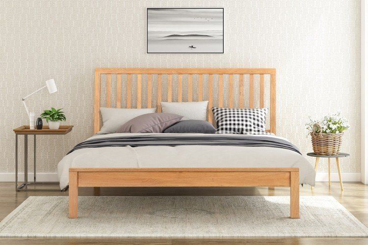 Flintshire Furniture Rowley Solid Smoked Oak Bed Frame