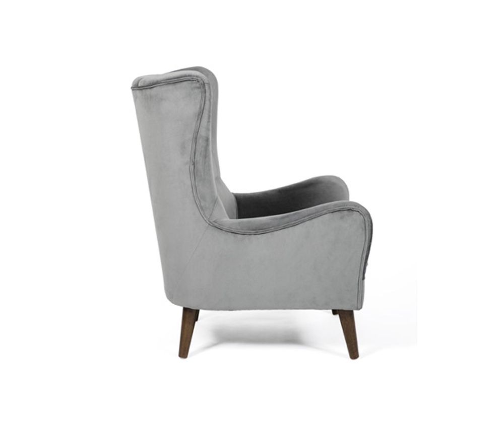 Furniture Link Freya Grey Fabric Accent Chair