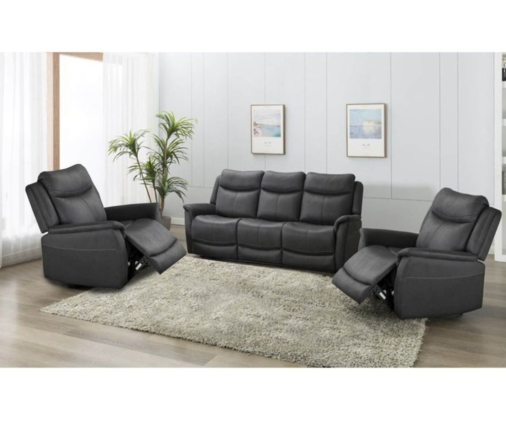 Furniture Link Arizona Slate Fabric 3+1+1 Sofa Set