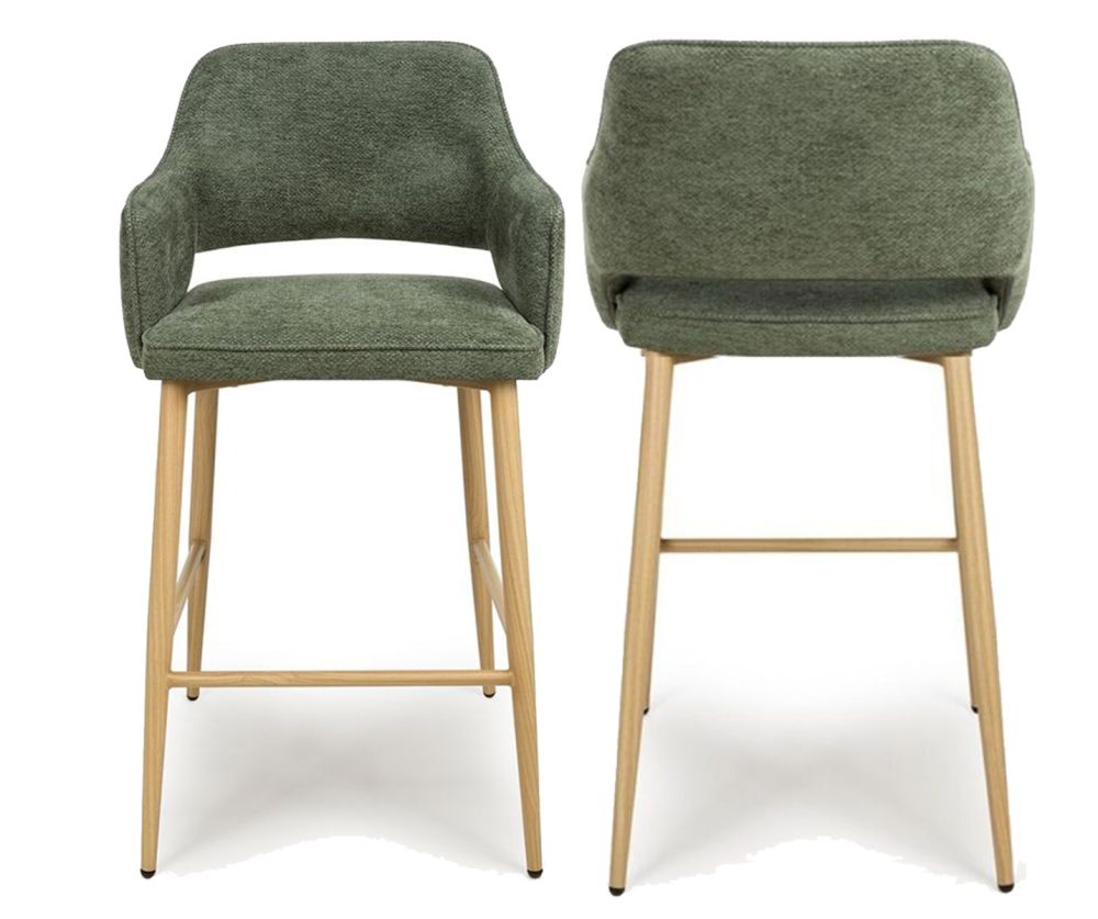 Furniture Link Eden Green Bar Chair in Pair