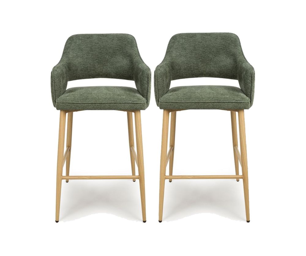 Furniture Link Eden Green Bar Chair in Pair