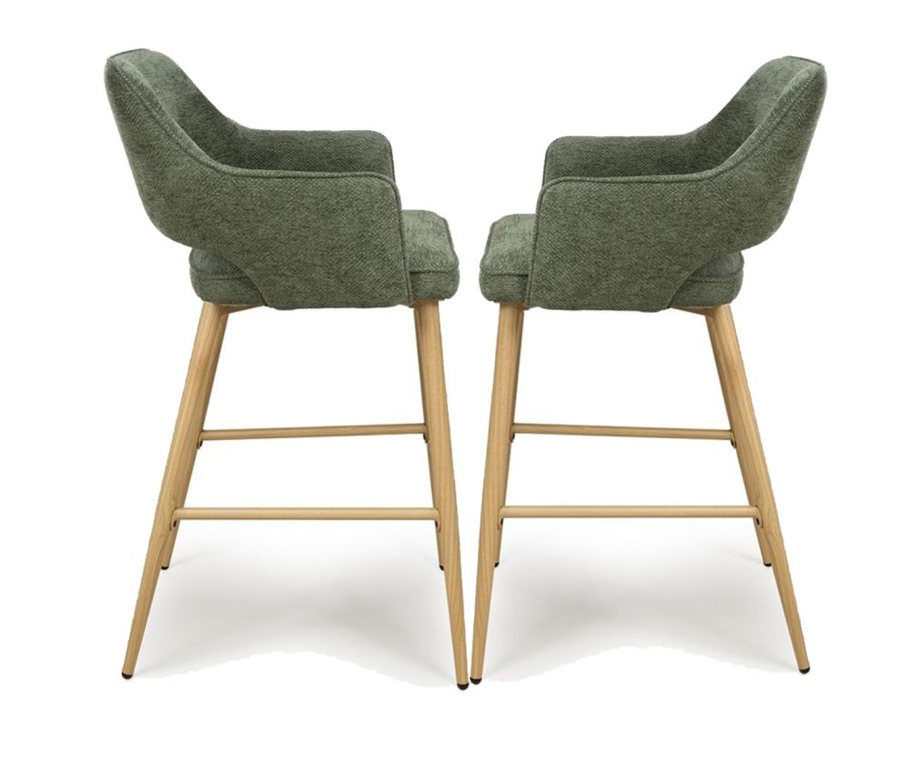 Furniture Link Eden Green Bar Chair in Pair