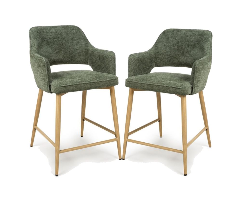 Furniture Link Eden Green Counter Chair in Pair