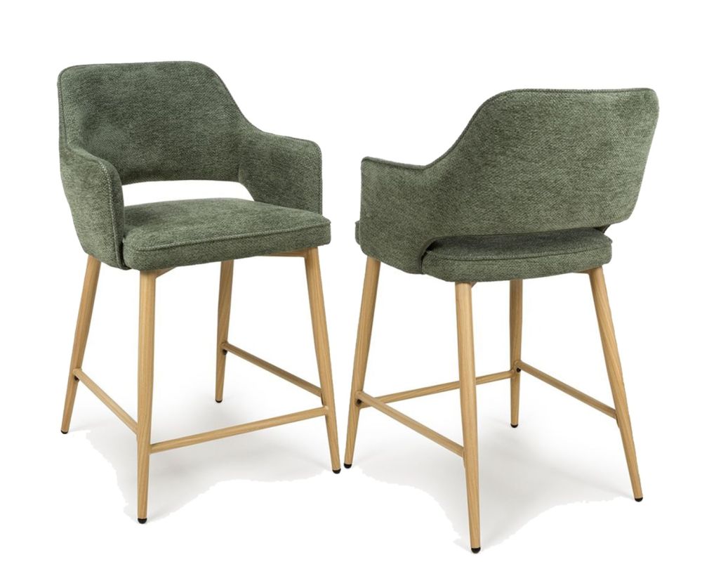 Furniture Link Eden Green Counter Chair in Pair
